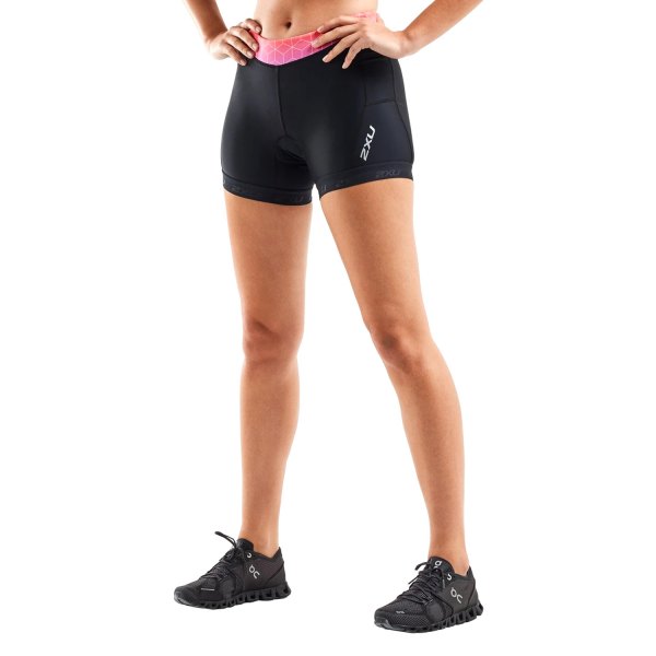 2XU® - Women's Active 4.5" X-Small Black/Sunset Ombre Tri Shorts
