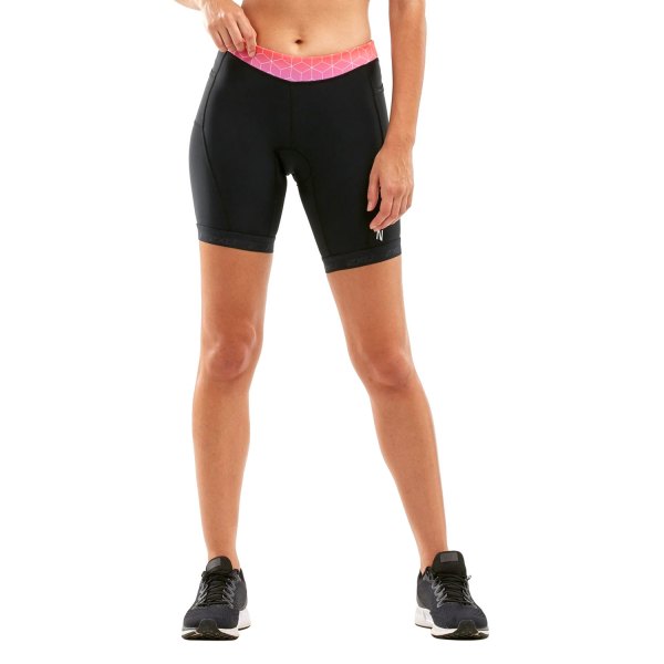 2XU® - Women's Active 7" Medium Black/Sunset Ombre Tri Shorts