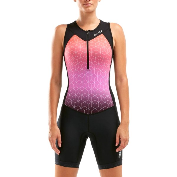 2XU® - Women's Active Small Black/Sunset Ombre Tri Suit
