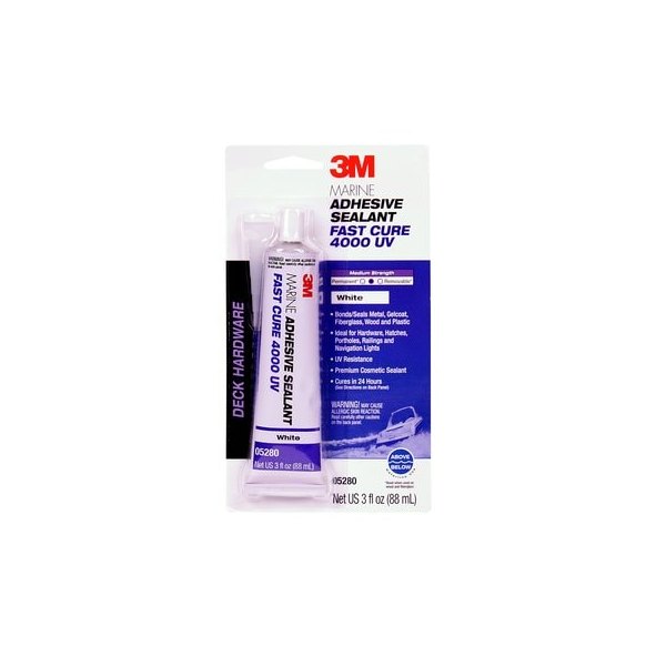 3M® - 4000 Fast Cure UV 3 oz. White Sealant Tube Adhesive, 6 Pieces