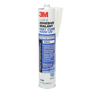 3M® - 4000 Fast Cure 3 oz. White Sealant Tube Adhesive, 6 Pieces