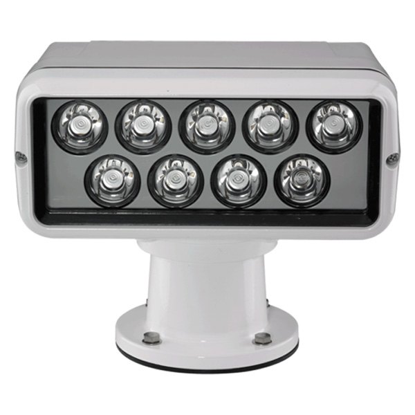 ACR® - RCL-100 12/24 V DC 518 Die-Cast Aluminum White Pedestal Mount 9 LED Search Light with Wi-Fi Remote & Point Pad