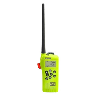 ACR® 2827 - SR203 2.5W RF Yellow Handheld GMDSS Radio with Replaceable Lithium Battery and Wall Mount