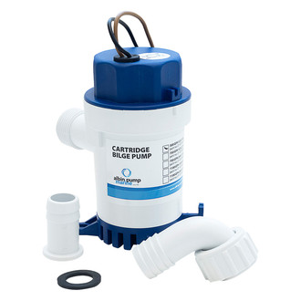 Albin Pump Marine® - 12 V 480 GPH Electric Non-Automatic Impeller Submersible Bilge Pump