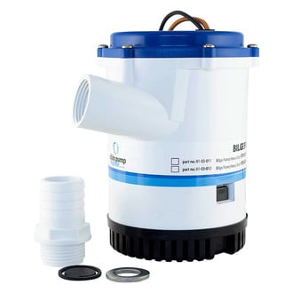 Albin Pump Marine® 01-03-013 - 12 V 2250 GPH Electric Heavy Duty Impeller Submersible Bilge Pump