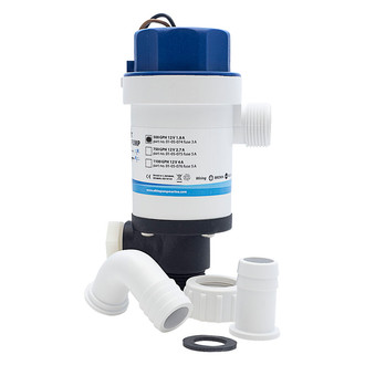 Albin Pump Marine® - 12 V 480 GPH Electric Short Stack Twinport Impeller Aerator Pump