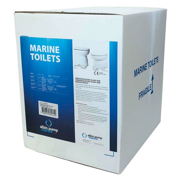 Albin Pump Marine® - Premium Silent Marine Electric Low Toilet with 12 V Electric Pump