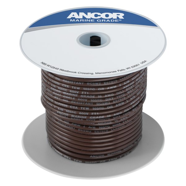 Ancor® - 18 AWG 100' Brown Tinned Copper Wire