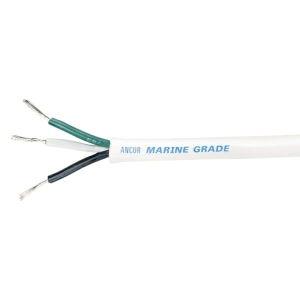 Ancor® - 12/3 AWG 250' Black/Green/White Round Triplex Cable