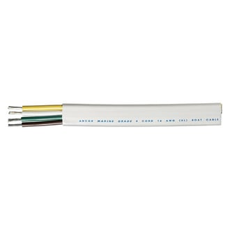 Ancor® - 16/4 AWG 100' Yellow/White/Green/Brown Flat Trailer Cable