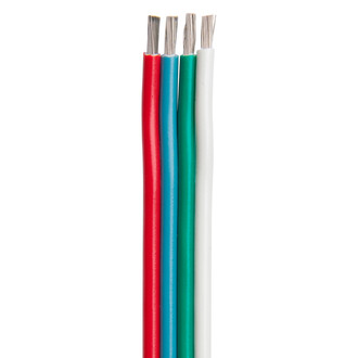ANCOR Trailer Kabel 16/4 AWG – Flaches 4-adriges Kabel, 100 Fuß Weiß