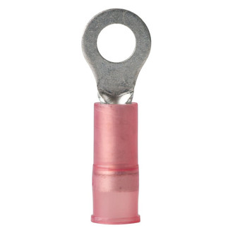 Ancor® - 22-18 AWG #8 Red Nylon Insulated Ring Terminals, 25 Pieces