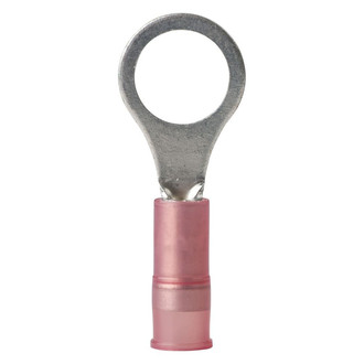 Ancor® - 22-18 AWG 1/4" Red Nylon Insulated Ring Terminals, 25 Pieces