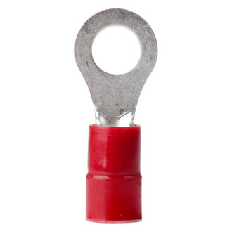 Ancor® - 8 AWG 5/16" Red Nylon Insulated Ring Terminals, 25 Pieces