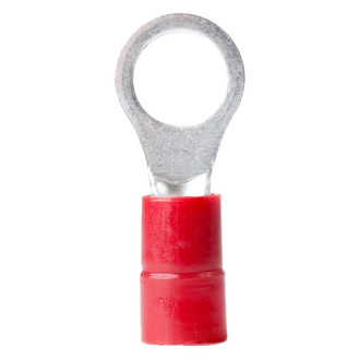 Ancor® - 8 AWG 3/8" Red Nylon Insulated Ring Terminals, 25 Pieces