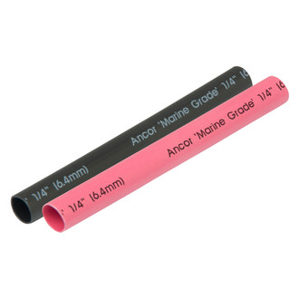 Ancor® - 16-10 AWG 1/4" D x 3" L Black/Red Adhesive Lined Heat Shrink Tubing, 1 Piece