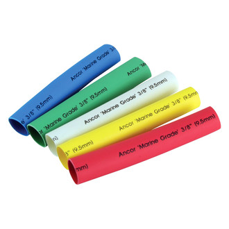 Ancor® - 12-8 AWG 3/8" D x 3" L Adhesive Lined Heat Shrink Tubing Assortment, 5 Pieces
