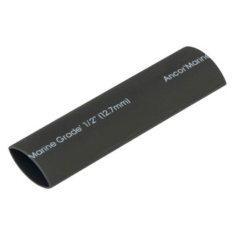 Ancor® - 8-4 AWG 1/2" D x 3" L Black Adhesive Lined Heat Shrink Tubing, 3 Pieces