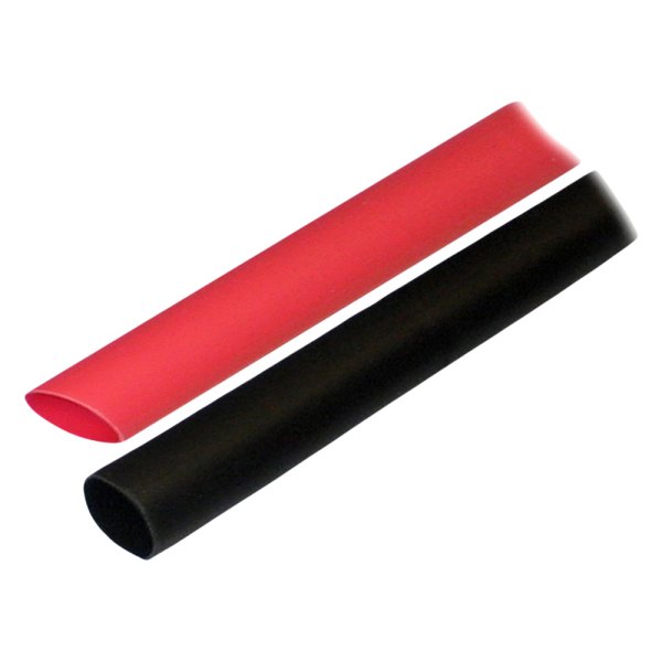 Ancor® - 8-4 AWG 1/2" D x 3" L Black/Red Adhesive Lined Heat Shrink Tubing, 2 Pieces