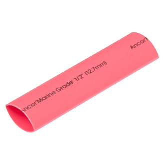 Ancor® - 8-4 AWG 1/2" D x 12" L Red Adhesive Lined Heat Shrink Tubing, 5 Pieces