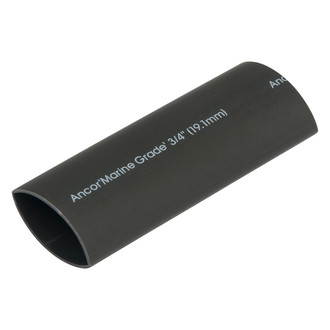 Ancor® - 8-2/0 AWG 3/4" D x 3" L Black Adhesive Lined Heat Shrink Tubing, 3 Pieces