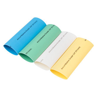 Ancor® - 8-2/0 AWG 3/4" D x 3" L Adhesive Lined Heat Shrink Tubing Assortment, 4 Pieces