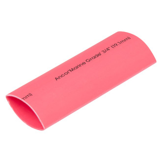 Ancor® - 8-2/0 AWG 3/4" D x 6" L Red Adhesive Lined Heat Shrink Tubing, 4 Pieces