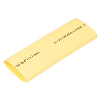 Ancor® - 8-2/0 AWG 3/4" D x 6" L Yellow Adhesive Lined Heat Shrink Tubing, 4 Pieces