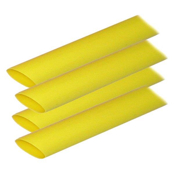 Ancor® - 8-2/0 AWG 3/4" D x 12" L Yellow Adhesive Lined Heat Shrink Tubing, 4 Pieces