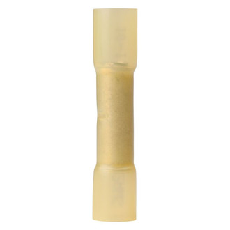 Ancor® - 12-10 AWG Yellow Adhesive Lined Heat Shrink Butt Connectors, 25 Pieces