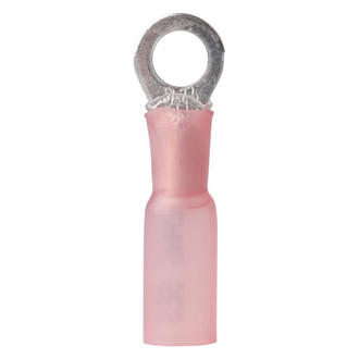 Ancor® - 22-18 AWG #10 Red Heat Shrink Ring Terminals, 25 Pieces