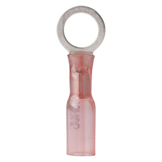 Ancor® - 22-18 AWG 5/16" Red Heat Shrink Ring Terminals, 3 Pieces