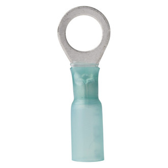 Ancor® - 16-14 AWG 5/16" Blue Heat Shrink Ring Terminals, 25 Pieces