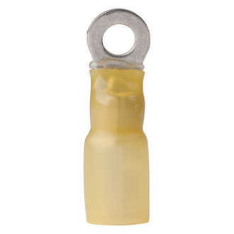 Ancor® - 12-10 AWG #8 Yellow Heat Shrink Ring Terminals, 3 Pieces