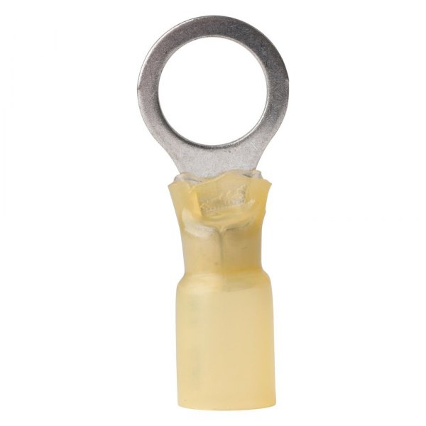 Ancor® - 12-10 AWG 3/8" Yellow Heat Shrink Ring Terminals, 3 Pieces