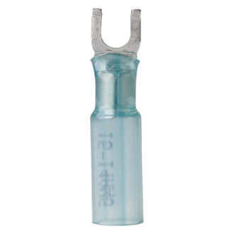 Ancor® - 16-14 AWG #8 Blue Heat Shrink Spade Terminals, 25 Pieces