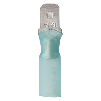 Ancor® - 16-14 AWG Blue Male Heat Shrink Disconnects, 100 Pieces