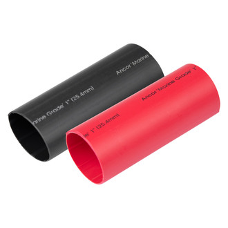 Ancor® - 2-4/0 AWG 1" D x 3" L Black/Red Heavy Wall Battery Heat Shrink Tubing, 2 Pieces