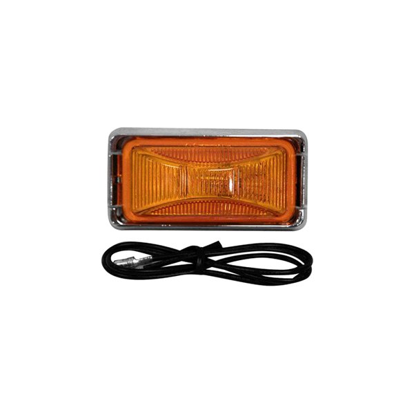 Anderson Marine Division® - Amber Rectangular PC-Rated Clearance/Side Marker Light Kit with Chrome Bracket