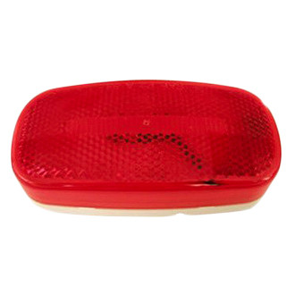 Anderson Marine Division® - 180 Piranha Series Red Oval LED Clearance/Side Marker Light with Reflex