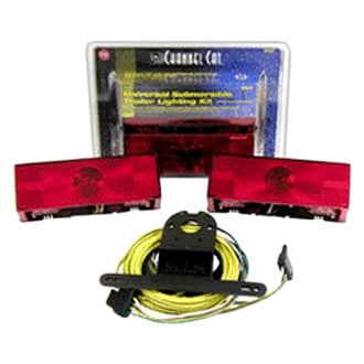 Anderson Marine Division® - Red Rectangular Over 80" Low-Profile Submersible Rear Trailer Light Kit