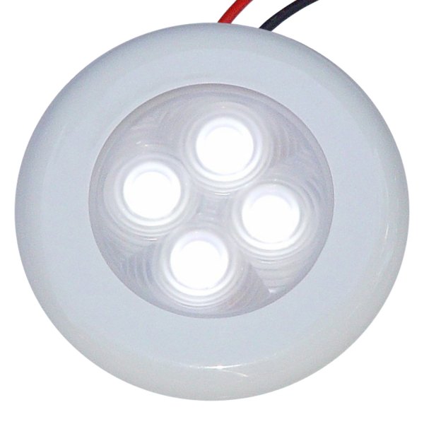 Aqua Signal® - Bogota 0.75"D 12V DC White Surface Screw Mount LED Courtesy Light