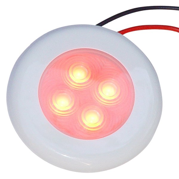 Aqua Signal® - Bogota 0.75"D 12V DC Red Surface Screw Mount LED Courtesy Light
