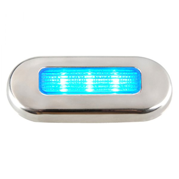 Aqua Signal® - Cordoba 2.95"L x 1.26"W 12V DC Blue Surface Mount LED Courtesy Light