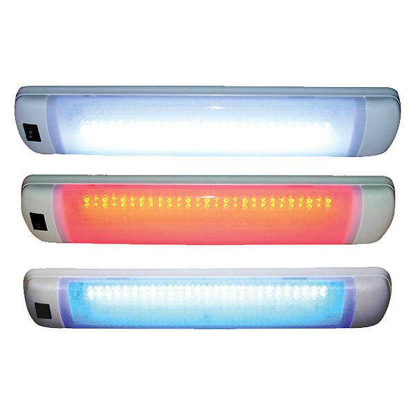 Aqua Signal® - Maputo 15.7"L x 3.07"W 12V DC White/Red Surface Mount LED Light Bar with Switch