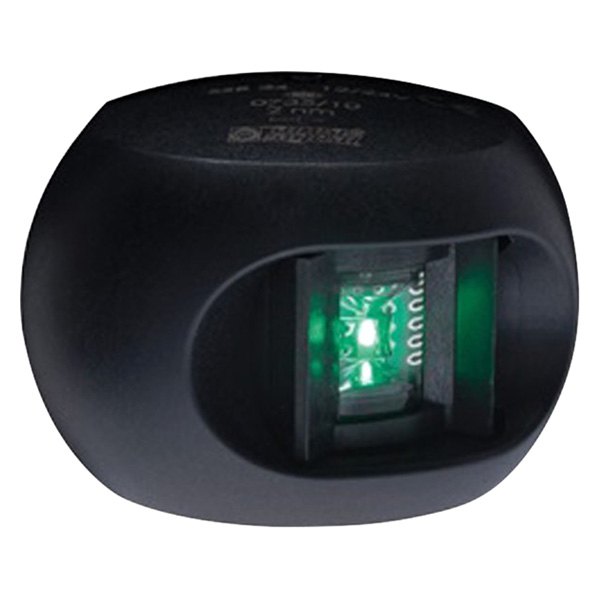 Aqua Signal® - Series 33 12 V Black Side Mount Starboard Side LED Light