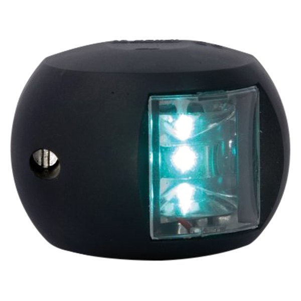 Aqua Signal® - Series-34 12 V/24 V Black Side Mount Starboard Side LED Light