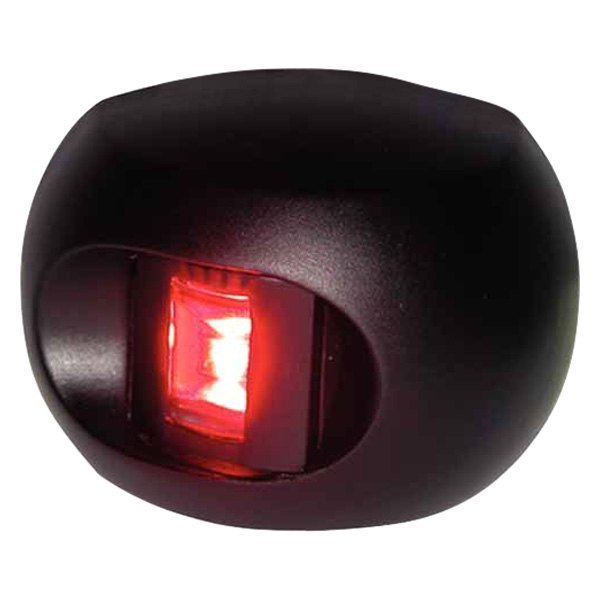 Aqua Signal® - Series-34 12 V/24 V Black Side Mount Port Side LED Light