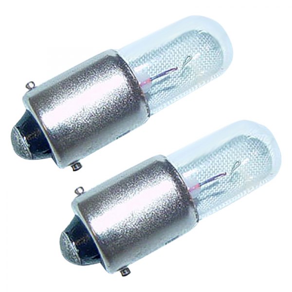 Aqua Signal® - 12V DC 5W White T4.5 BA9S Base Incandescent Light Bulb, 2 Pack