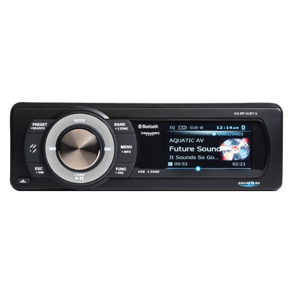 Aquatic AV® - MP5+ Black AM/FM/MP3/USB/SiriusXM/Aux/Bluetooth Stereo Receiver